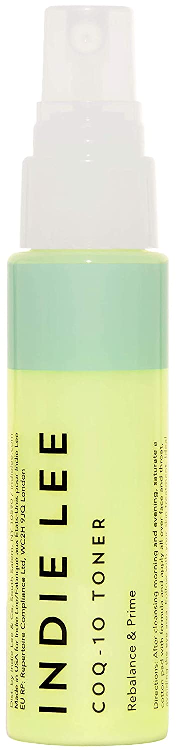 Indie Lee CoQ-10 Toner Mist - Balancing Priming Face Spray with Hyaluronic Acid, Aloe + Chamomile to Hydrate + Refresh Skin (1oz / 30ml)
