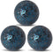 3Pcs 8cm/3.15inch Mosaic Decoration Ball Set Centerpiece Balls Gradient Mosaic Glass Solid Ball , for Centerpiece Bowls, Vases, Tables, Wedding, Party Thanksgiving Christmas Decoration (Black Blue)