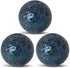 3Pcs 8cm/3.15inch Mosaic Decoration Ball Set Centerpiece Balls Gradient Mosaic Glass Solid Ball , for Centerpiece Bowls, Vases, Tables, Wedding, Party Thanksgiving Christmas Decoration (Black Blue)