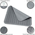 ZLR Dish Drying Mat, Multiple Usage Silicone Dish Drying Mat, Easy to Clean Drying Mat for Kitchen Counter, Grey, 16 inches x 18 inches, XL