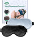 Heated Eye Mask Moist Heat Eye Compress(2-Packs) Microwave Heated Eye Mask with Flaxseed Cassia Seed for Dry Eyes,SPA Warm Eye Mask, Relief Eye Fatigue Hot Sleeping Mask(Black&Grey)
