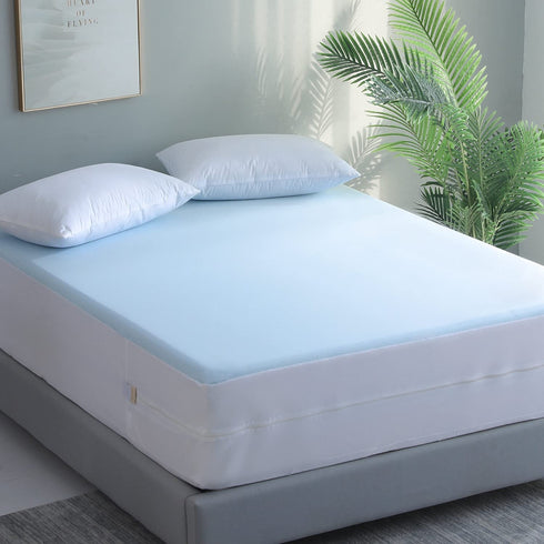 JET'S HOME Twin Zippered Mattress Encasement - 6 Sided Waterproof Mattress Protector with Zipper - Washable Mattress Cover Fits 10-15 Inches