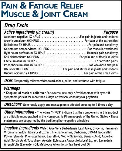 MagniLife Pain and Fatigue Relief Cream, Fast-Acting Relief for Fibromyalgia, Arthritis, Muscle Aches, and Joint Pain - 4oz