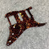 IKN Strat HSS Pickguard Guitar Back Plate Set for Standard Strat Modern Style Guitar Part, 4Ply Brown Tortoise
