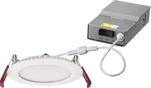 Lithonia Lighting WF4 30K40K50K 90CRI MW M6 LED Color Temperature Selectable Ultra Thin Recessed Downlight, 3000K 4000K 5000K, White