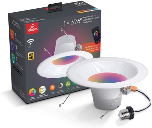 Globe Electric 50079 Collection Smart Retrofit Recessed Light, Multicolor