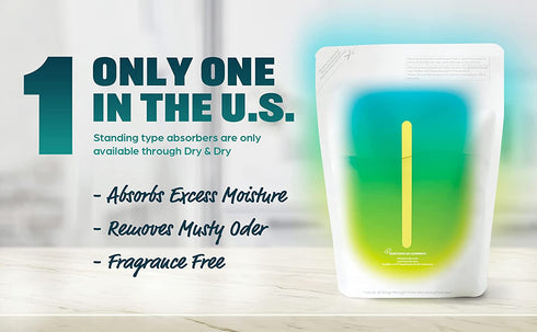 Dry & Dry (5 Packs Standing Moisture Absorbers to Control Excess Moisture for Basements, Closets, Bathrooms, Laundry Rooms - Moisture Absorbers, Standing Moisture Absorbers