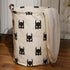 Dirty Clothes Laundry Storage Basket for Bedroom Bathroom Kids Linen Cotton White and Black Superhero 15.7"x19.7"