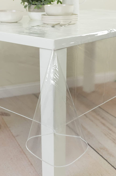 Benson Mills Heavy Duty Clear Plastic Tablecloth Protector (60" x 144" Rectangular)