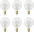 ETwinCoo Wax Warmer Bulbs, G50 25 Watt Light Bulbs for Full Size Scentsy Warmers, G16.5 Globe E12 Base Clear Scentsy Light Bulbs for Wax Warmers - Long Life-Span and Melt Wax Fast, 120 Volt (6 Pack)