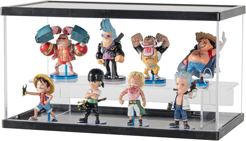 Acrylic Clear Display Case with Black Lid and Black Base, Clear Dustproof Protection Showcase, Display Box Storage Holder for Doll Toy Collectibles ( 11.8 X 6.3 X 6.3 INCH )