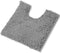 LuxUrux Bath Mat - Toilet Rugs u Shaped- Extra-Soft Plush Bath Bathroom Rug,1'' Chenille Microfiber Material, Super Absorbent Shaggy Bath Rug. Machine Wash & Dry (20 x 20, Light Grey)