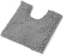 LuxUrux Bath Mat - Toilet Rugs u Shaped- Extra-Soft Plush Bath Bathroom Rug,1'' Chenille Microfiber Material, Super Absorbent Shaggy Bath Rug. Machine Wash & Dry (20 x 20, Light Grey)