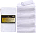 Talvania White Washcloths 24 Pack - Cotton Ribbed Wash Cloth - Super Absorbent Terry Towels - Ideal for Face Body Scrub Gym Spa Home Kitchen Cleaning Cloth - 12 X 12 Wash Cloths