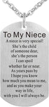 FALOGIJE to My Niece Pendant Necklace Jewelry Encouragement Gift from Aunt Uncle