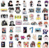 V-Harna BTS Vinyl Stickers Pack| 50Pcs Aesthetic Lovely Bangtan Sonyeondan Kpop V Jimin Jungkook Stickers for Laptop Phone Case Notebook Luggage Water Bottle - Waterproof Stickers Gift