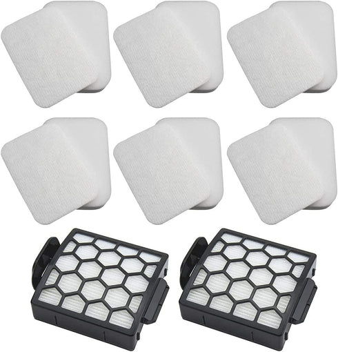 2 HEPA + 6 Foam & Felt Filters Kit Replacement for Shark Navigator Zero-M Self-Cleaning Brushroll Pet Pro Upright Vacuum ZU60 ZU62 ZU62C NV150 NV151 NV255, Replaces Parts # 1238FT60 & 1239FT60