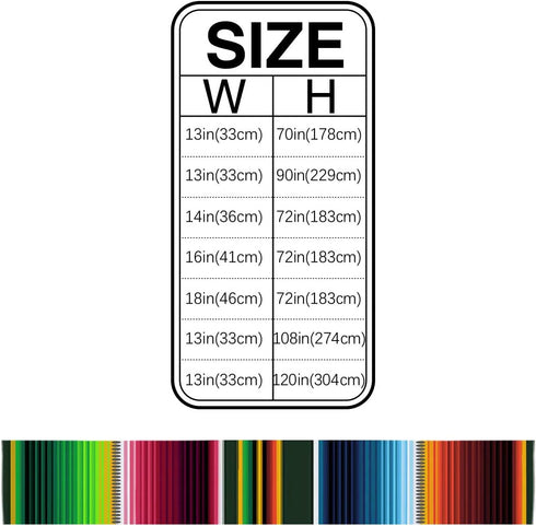 TrendyChic Mexican Serape Table Runner 13x70Inches Burlap Linen Tablerunner Easy to Clean Farmhouse Kitchen Table Runners for Patios Family Dinner Office Table Colorful Stripes
