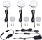 AIBOO Under Cabinet LED Puck Lighting Kit Black Cord with Touch Dimmer Switch for Kitchen Showcase Cupboard Closet Lighting 3 Lights 6W (Daylight White)