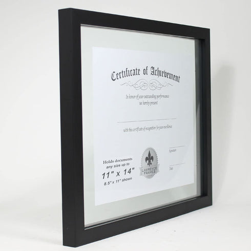 Lawrence Frames Multi Use Float Document Frame, 11 by 14-Inch, Black