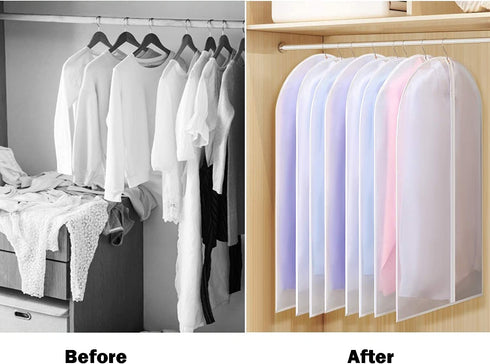 Shlyfen 62 inch Dress Bags for Gowns Long,Garment Bags for Hanging Clothes 23"—62" (3Pcs)
