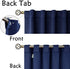 BGment Rod Pocket and Back Tab Blackout Curtains for Bedroom - Thermal Insulated Room Darkening Curtains for Living Room, 42x63 inch, 2 Window Curtain Panels, Navy Blue