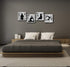 Kolo Wall Art Abstract Yoga Wall Art Canvas Prints 4 Panels Black and White Zen Painting Picture with Lotus Flower Modern Wall Decor Framed for Home Wall Decoration 12"x12"x4 pcs (12"x12"x4 Panels)