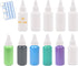 Hajoyful Squeeze Bottle 40 Pack 2oz Condiment Squeeze Bottles Small Plastic Dispense Squeeze Bottles Squirt Bottle with Extra 3 Funnel and 40 Stickers for Arts and Crafts,Glue,Cake Decorating,BBQ