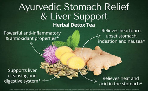 DelighTeas Detox tea | Stomach Relief & Liver Cleansing | USDA Organic Loose Leaf Milk Thistle Tea with Fennel, Ginger, Peppermint and Licorice | 50 Servings, 5 oz.