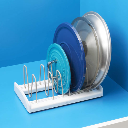 YouCopia StoreMore Adjustable Pot Lid Organizer, Standard, White