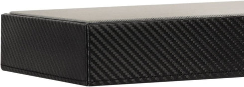 JackCubeDesign 7 Compartments Sunglasses Organizer, Leather Eyelgass Storage Tray Box for Table Desk Drawer (Carbon Design Black, 17.4 x 6.7 x 1.97) - MK378A