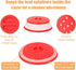 Emoly Collapsible Microwave Cover, Easy Grip Food Splatter Cover Colander Strainer Splatter for Fruit Vegetables, Bap Free and Non-Toxic - Red