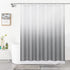 Ombre Shower Curtain with Tassels, Fabric Grey Shower Curtain Set with Hooks, FLYMALL Waterproof Machine Washable Gradient White and Gray Bathroom Curtains 72 x 72 Inch (Ombre Grey)
