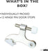 Ilyapa 12 Pack Hinge Pin Satin Nickel Door Stops -Heavy Duty Adjustable Door Stopper 2-1/2" x 1-3/4,with White Rubber Bumper Tips