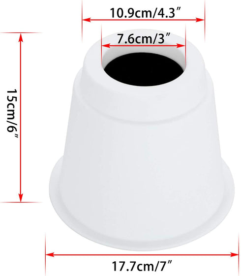 OwnMy 5 Inch Round Circular Bed Risers Bed Lifters Heavy Duty Furniture Risers Lifter for Bed Table Chair Desk Sofa Couch Risers, A Set of 4 (White)