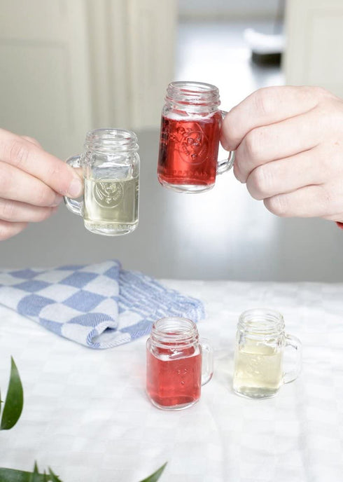 Kikkerland Mason Jar Shot Glasses, Set of 4