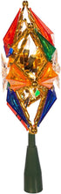 Kurt Adler 10-Light 8-Point Star Christmas Treetop, 8-Inch, Multi-Colored