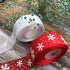 2 Rolls Christmas Ribbons, 1 Inch by 10 Yard Snowflake Organza Spool for Christmas Tree Gifts Box Decoration