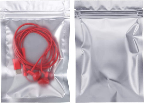 100 Pieces Storage Bags Holographic Packaging Bags Storage Bag for Food Storage (Silver, 2.5 x 7.9 Inch)