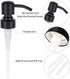 okasi Soap Dispenser Replacement Pump,2pack Black-Colored Brushed Metal Lotion Pump Parts,Soap Dispenser Pumps Fit Standard 8oz 16oz Boston Round Bottles, Stainless Steel