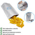 100pcs Mylar Resealable Bags for Food Storage with Stickers, Sealable Smell Proof Zip Pouch Bag, Edible Packaging with Double Side Aluminum Foil, 2.6quarts, 1.1quarts, 0.5quarts
