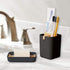 OAKART Bamboo Soap Dish with Drain Tray for Shower Bathroom Tub 100% Natural Fiber 2pcs (Black)