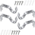 Frienda 4 Pieces Curtain Rod Brackets General Adjustable Curtain Brackets Valance Support Holders Curtain Rod Holder Wall Bracket Hooks with Screws for 1 Inch Diameter Curtain Rod (Painted Silver)