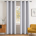 MIULEE Room Darkening Curtains, Thermal Insulated Drapes Solid Window Treatment Set Light Blocking Blackout Curtain for Living Room 2 Panels 42 x 84 inch, Greyish White