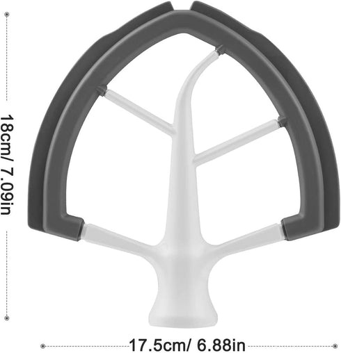 6 QT Flex Edge Beater Attachment for KitchenAid Bowl-Lift Stand Mixer, Flat Edge Beater for 6 Quart with Silicone Edges