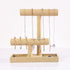 Ausalivan 2 Layer Bracelet Holder Organizer,Jewelry Display Stand For Selling,Necklace Storage For Shows (Yellow Linen)