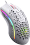 Redragon M808 Storm Lightweight RGB Gaming Mouse, 85g Ultralight Honeycomb Shell - 12,400 DPI Optical Sensor - 7 Programmable Buttons - Precise Registration - Super-Lite Cable - White