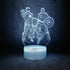 7 Color Changing Night Lamp 3D Atmosphere Bulbing Light 3D Visual Illusion LED Lamp for Kids Toy Christmas Birthday Gifts - Spiderman, Iron Man, Captain America (Heroes)