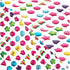 SAVITA 2000+ Stick on Earrings 3D Gem Stickers Glitter Sparkle Crystal Stickers Sticker Earrings for Girls Kids Children Multiple Colors & Shapes (4 Sheet)