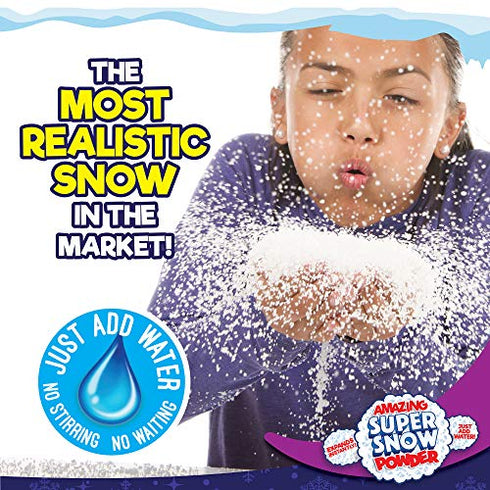 Be Amazing! Toys Super Snow Test Tube– Instant Snow Powder, Faux Snow Kit for Kids- Reusable Snow - Make 1 Quart of Snow, Test Tube Science Experiments for Boys Girls Ages 4+